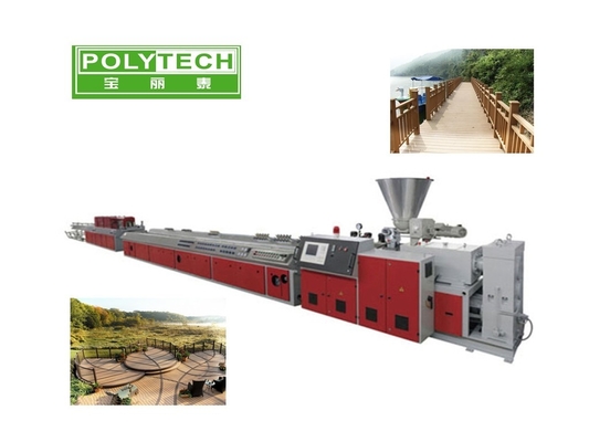 400kg/h Wood Plastic Composite Production Line With Twin Screw Extruder 1400mm