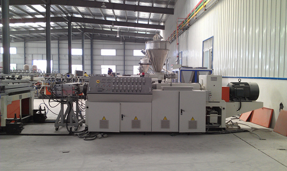 PE,PP,PVC wood plastic board extrusion line and wood plastic composite profile production