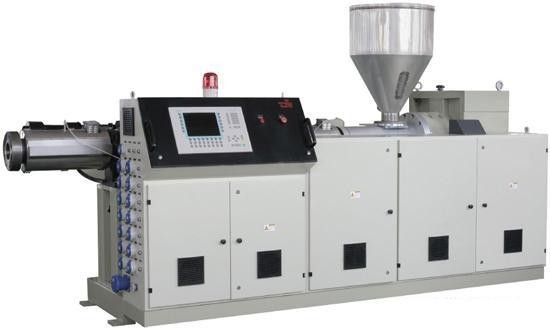 PVC Plastic Profile Extrusion Machine , Co-Rotating Double Screw Extruder