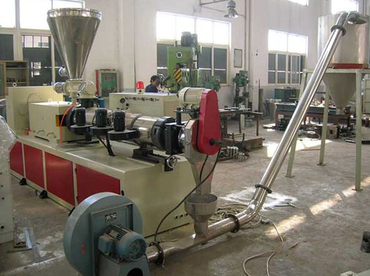 WPC Pelletizing Line With Conical Twin Screw , Plastic Pelletizer Machine