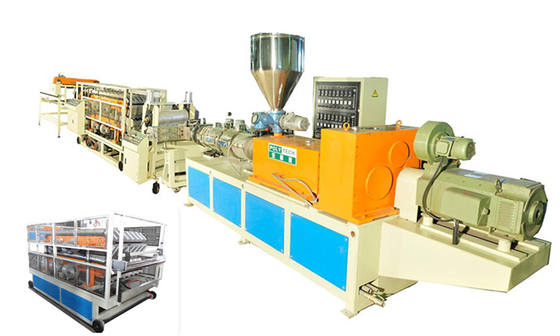 Waterproof PVC Plastic Roofing Tiles Extrusion Line Single Layer Heat Insulation
