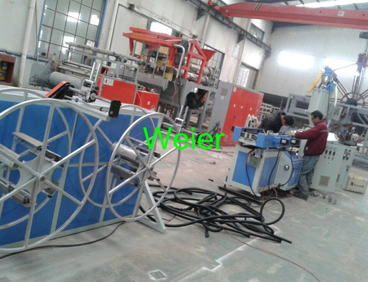 PVC / PA Corrugated Pipe Production Line , Air Cooling And Water Cooling
