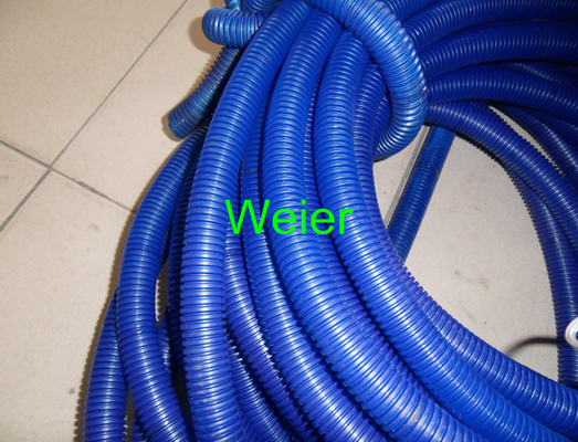 PVC / PA Corrugated Pipe Production Line , Air Cooling And Water Cooling