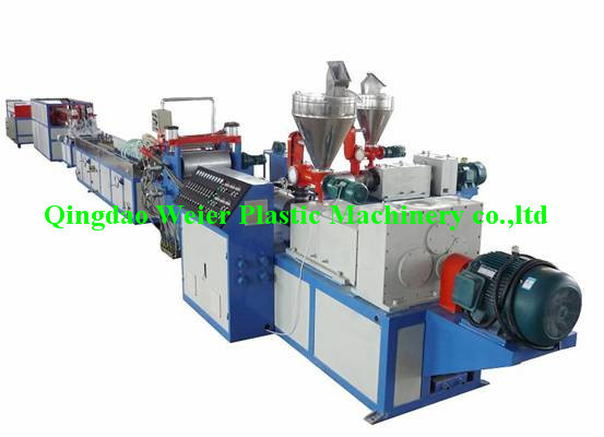 PVC Vinyl Plastic Sheet Extrusion Line Double Layers Co-Extrusion , Width 400mm